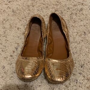 Lucky Brand Metallic Gold Flats